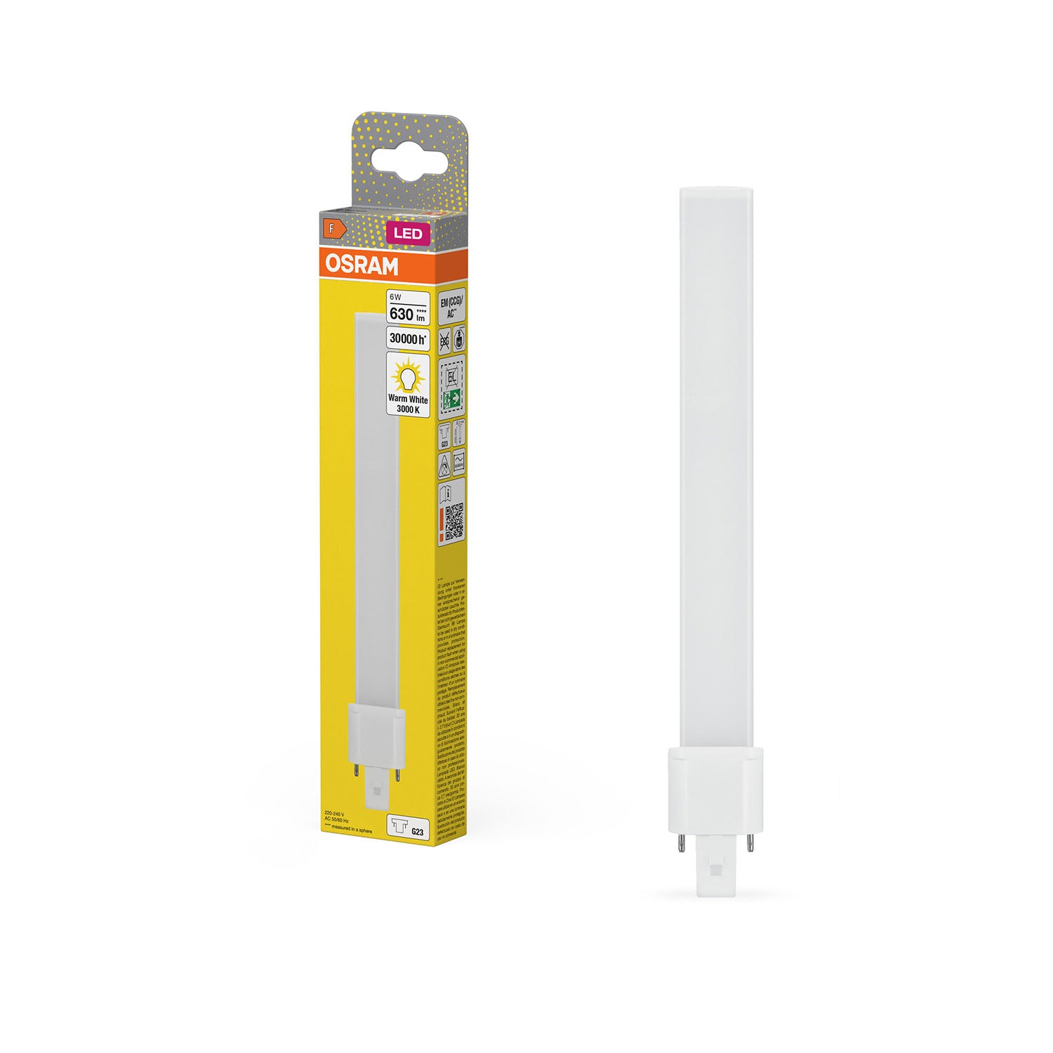 osram-osram-dulux-led-s-em-ac Mains 6W 830 G23